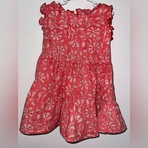 Mer st barth Pink Floral Sleeveless Dress girls size 4